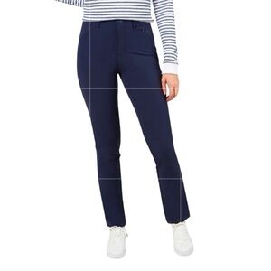 Fig Safari Kap Ankle Pant Sz 6 Navy Blue Stretch Active Slim 4 Way Stretch